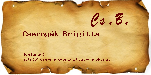 Csernyák Brigitta névjegykártya