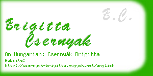 brigitta csernyak business card