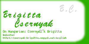 brigitta csernyak business card